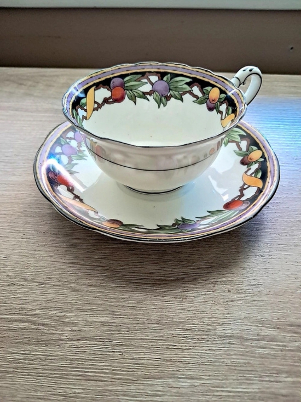Royal Paragon Art Deco Bone China Teacup & Saucer